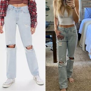 Distressed Mid Rise Bootcut Jean - BDG